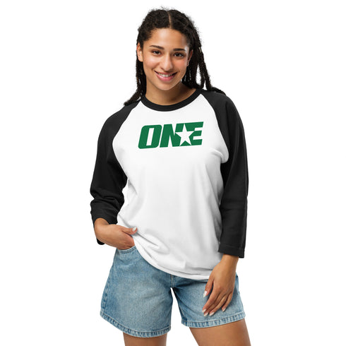 1STAR Emerald Logo 3/4 Sleeve Raglan T-Shirt